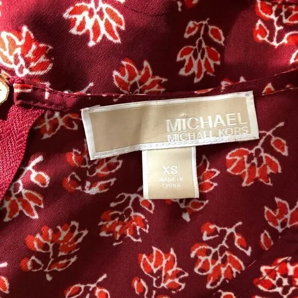 Michael Koran Red Paisley Printed Zipper Tank XS - Picture 6 of 7